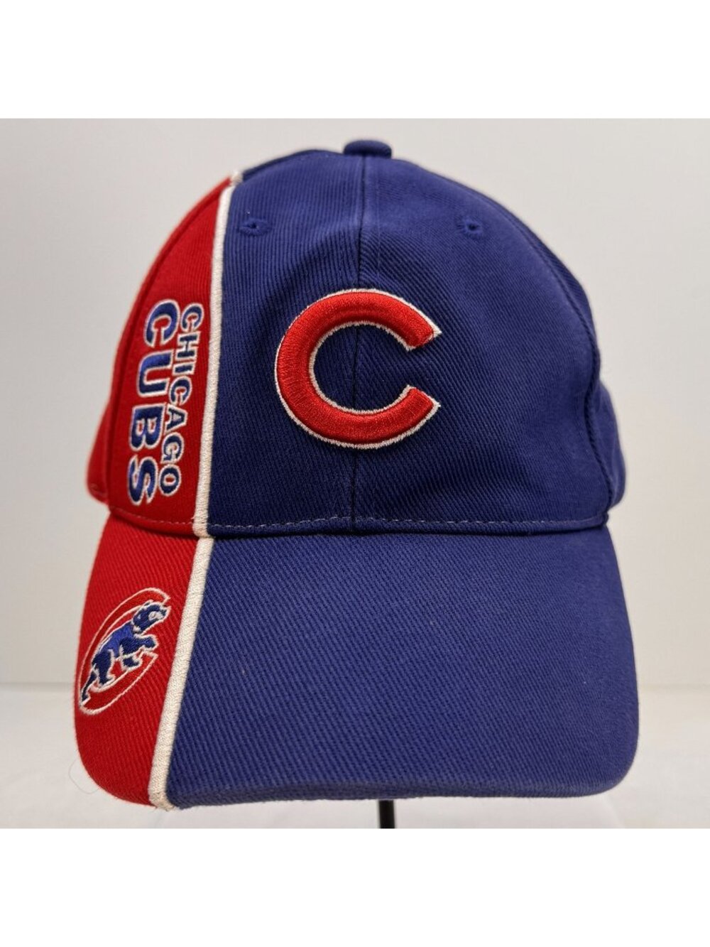 Chicago Cubs Split Color Baseball Cap MLB Hat Adjustable Strap Cotton OSFA